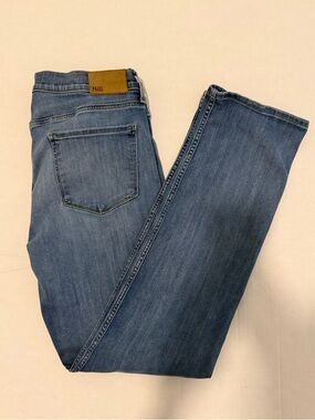 PAIGE Normandie Men’s Jeans Size 34 Light Wash Straight Leg Stretch Denim